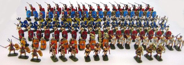 painted miniature scale soldiers and 