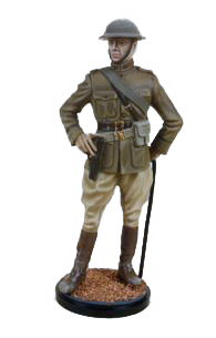 officer, united states artillery 1917 - 110mm model soldiers